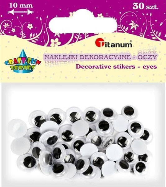 Декоративные глазки Titanum Очики подвижные 10мм самоклеющиеся 30 шт, CRAFT-FUN