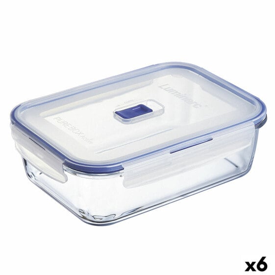 Герметичная коробочка для завтрака Luminarc Pure Box Active 22 x 16 cm 1,97 l Двухцветный Cтекло (6 штук)