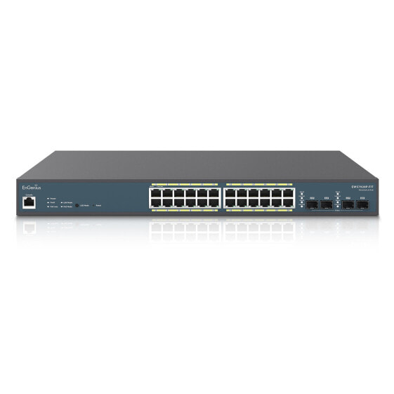 EnGenius EWS7928P-FIT Switch 24-port GbE PoE.af/at+ 185W 4xSFP L2 19i - Switch - Amount of ports: