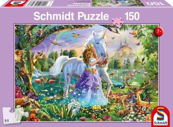 Schmidt Spiele Puzzle Księżniczka jednorożec i zamek