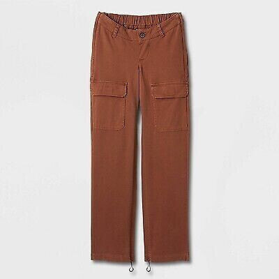 Women's Loose Fit Utility Adaptive Cargo Pants - Universal Thread Brown 12