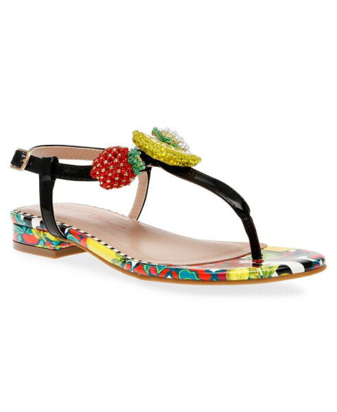 Women's Aniston Fruit Flat T-Strap Sandals