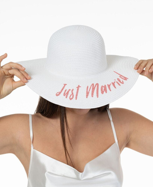 Women's Just Married Floppy Hat
