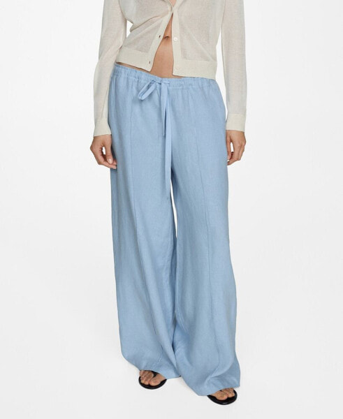 Women's Linen Wide-leg Pants