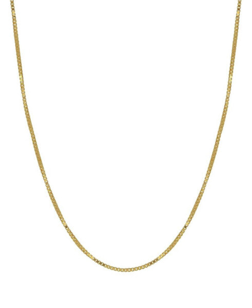 Box Link 20" Chain Necklace (0.5mm) in 18k Gold