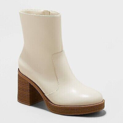 Women's Jenna Platform Boots - Universal Thread Off-White 7
