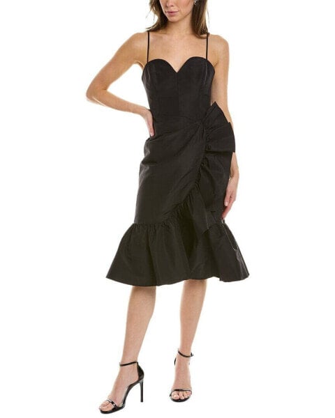 Carolina Herrera Sweetheart Silk Cocktail Dress Women's