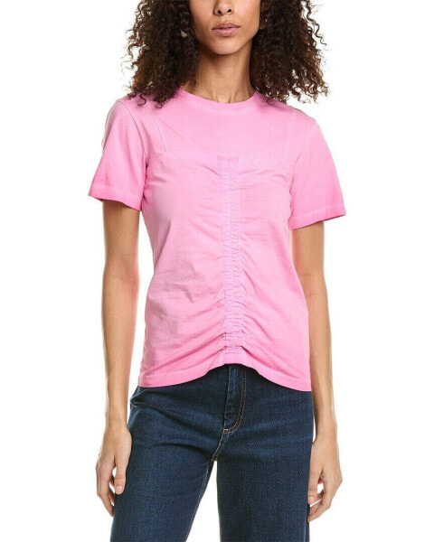 Sandro Cinched Front T-Shirt Women's Pink 1