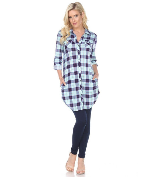 Women's Piper Stretchy Plaid Tunic