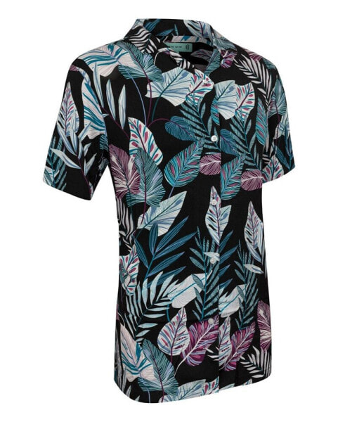 Mens Casual Button-Down Hawaiian Shirt - Short Sleeve - Plus Size