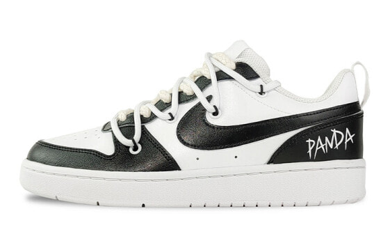 Кеды Nike Court Borough Low 2 детские черно-белые BQ5448-100