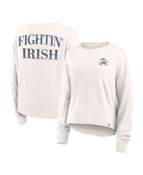 Branded Women's White Notre Dame Fighting Irish Kickoff Full Back Long Sleeve T-Shirt