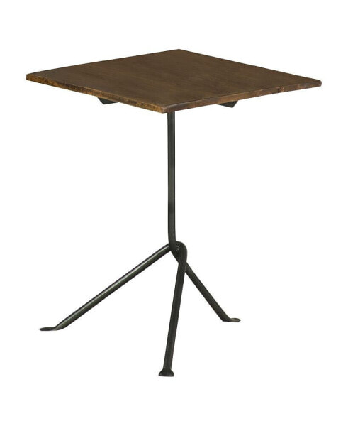 20" Mango Wood Square Accent Table with Tripod Legs