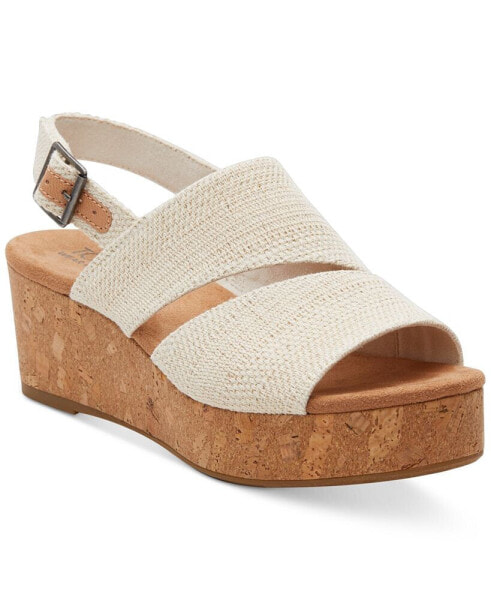 Women's Claudine Slingback Cork Wedge Platform Sandals