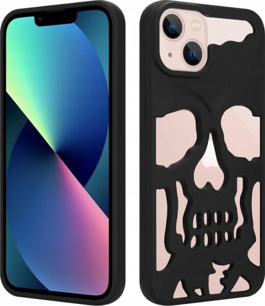 OEM ETUI SKULL IPHONE 14 MATT BLACK / CZARNY