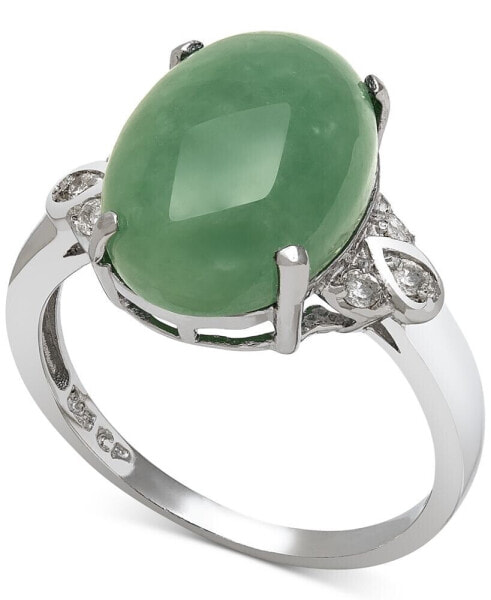 Кольцо Macy's Dyed Jade and Diamond