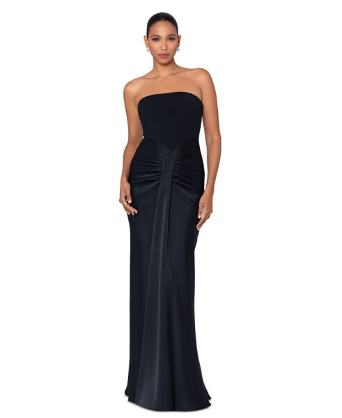 Women's Ruched Strapless Gown