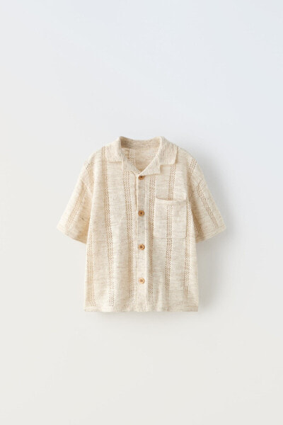 Knit shirt with pocket