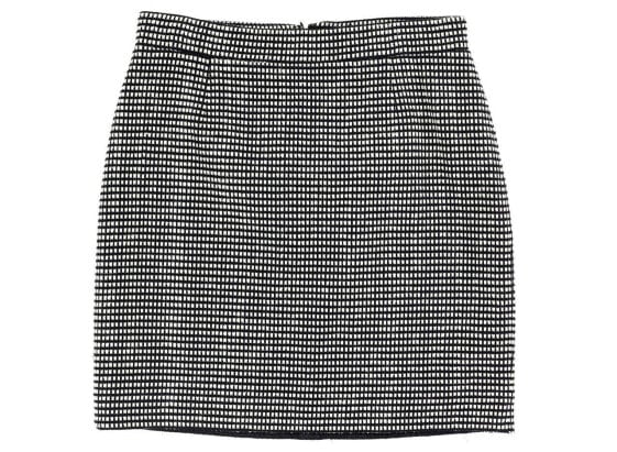 Proenza Schouler Womens Casual Checkered Pencil Skirt Navy/White Size 10