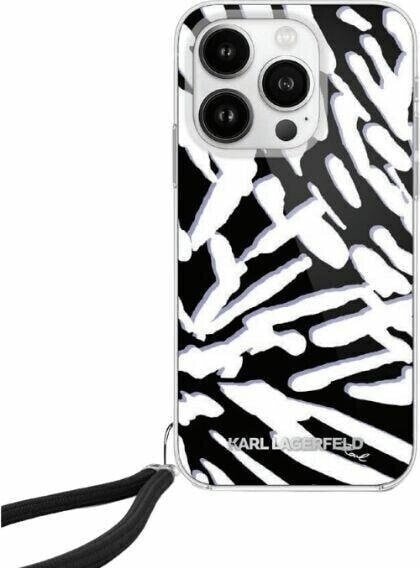 Karl Lagerfeld Karl Lagerfeld KLHCP15LHZBPKCCK iPhone 15 Pro 6.1" czarny/black hardcase IML Zebra Pattern & Cord