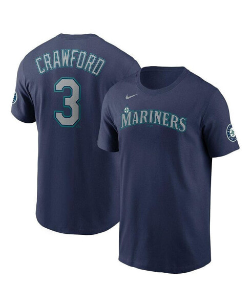 Men's J.P. Crawford Navy Seattle Mariners Player Name and Number T-shirt