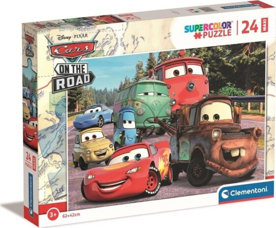 Clementoni CLE puzzle 24 maxi SuperKolor CarsOnTheRoad 24239