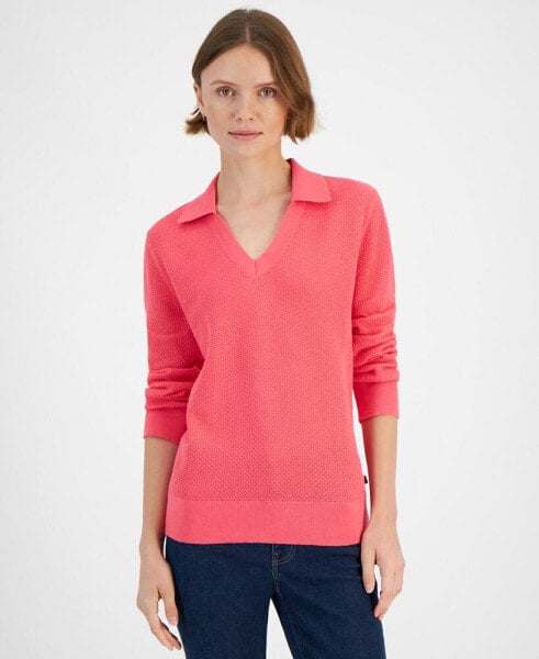 Women's Johnny-Collar Sweater