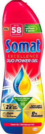 Spülmaschinen-Reiniger Excellence Duo Power Gel Zitrone & Limette 58 Spülgänge, 928 ml