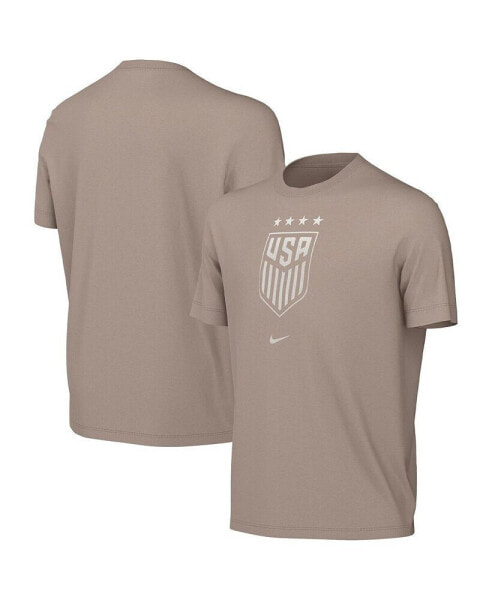 Big Boys and Girls Tan USWNT Crest T-shirt