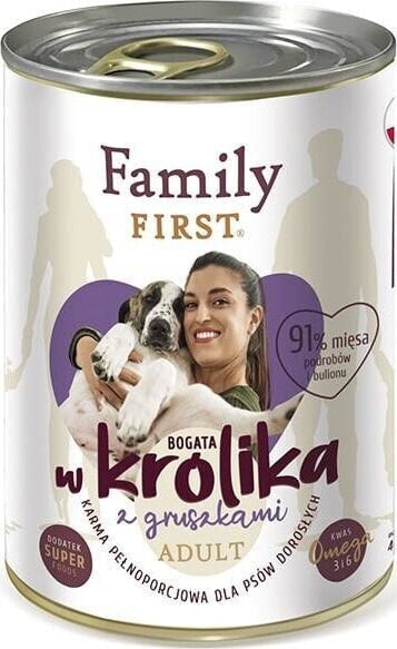 Family First Bogata w królika+gruszka adult 400g