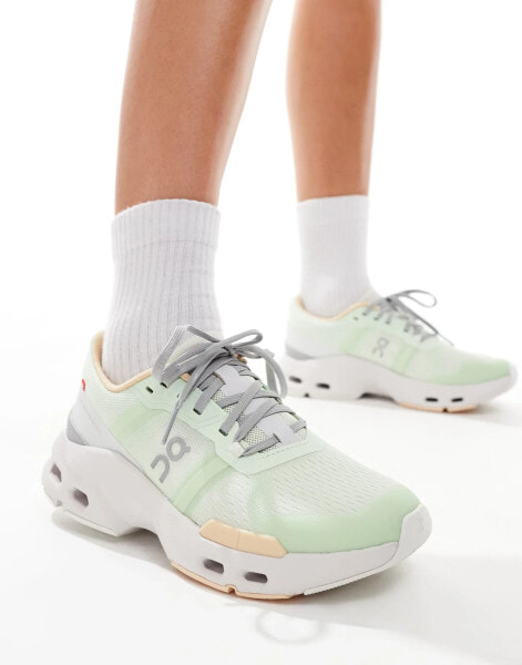 ON Cloudpulse training trainers in lime green and orange