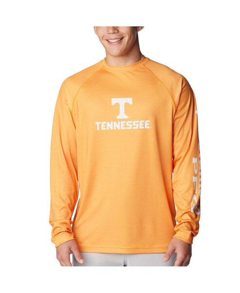 Men's Tennessee Orange Tennessee Volunteers PFG Terminal Tackle Omni-Shade Raglan Long Sleeve T-shirt