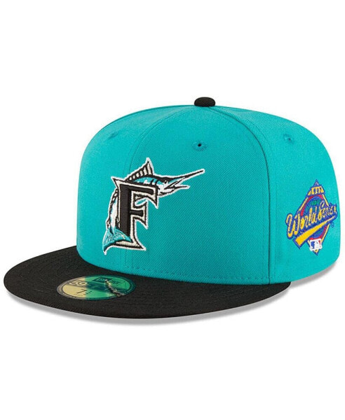 Men's Aqua Florida Marlins World Series Wool 59FIFTY Fitted Hat