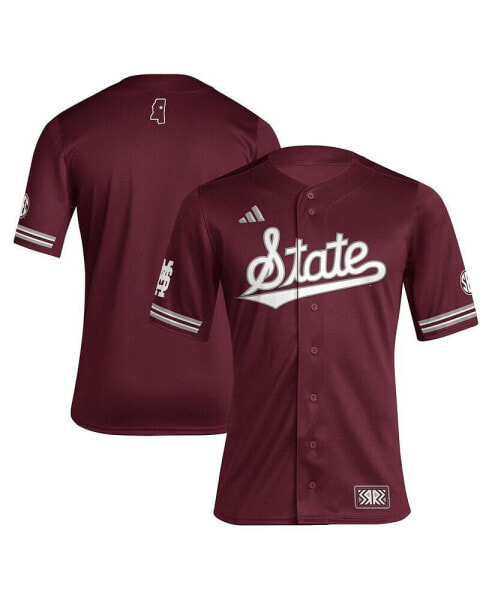 Men's Maroon Mississippi State Bulldogs Reverse Retro Replica Baseball Jersey