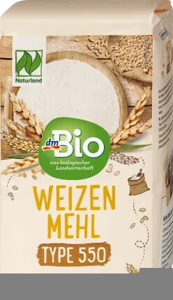 Mehl, Weizenmehl Type 550, Naturland, 1000 g