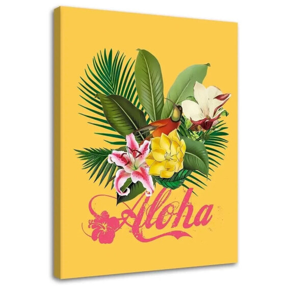 Wandbilder Blumen Vogel Aloha