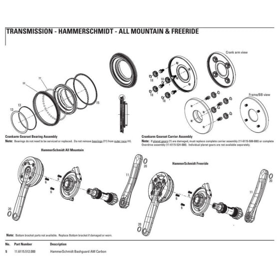 Щитовой башгард Truvativ HammerSchmidt для системы шатунов Карбон