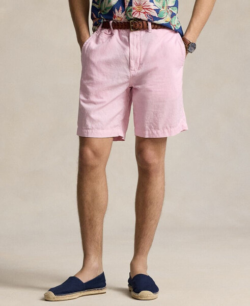 Men's 8.5" Straight-Fit Linen Cotton Chino Shorts