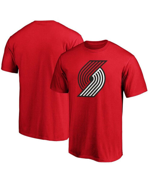 Men's Red Portland Trail Blazers Primary Team Logo T-shirt