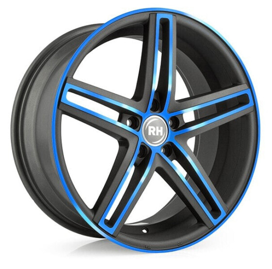 RH Alurad DG Evolution color polished - blue 8.5x20 ET35 - LK5/112 ML72.6