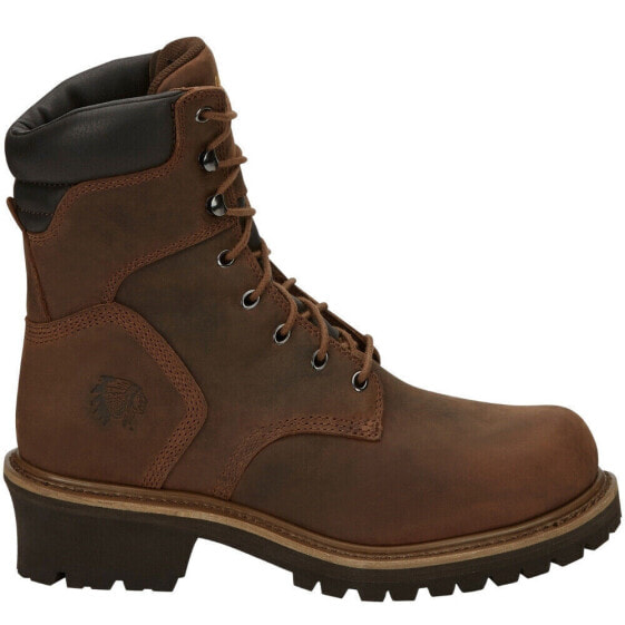 Chippewa Hador 8 Inch Electrical Steel Toe Work Mens Brown Work Safety Shoes 55