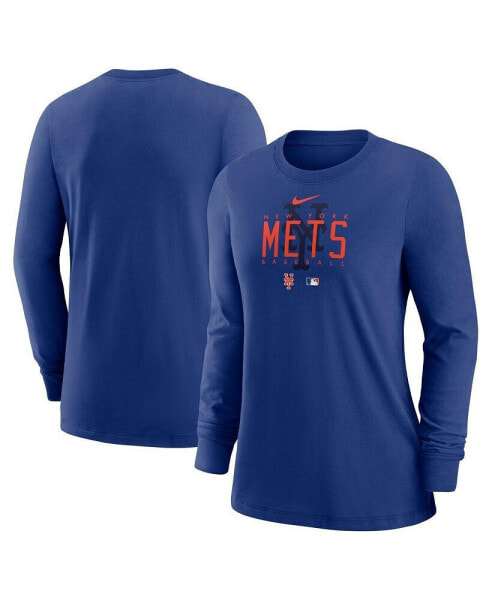 Футболка Nike женская Royal New York Mets Коллекция Аутентик Легенд Лонгслив