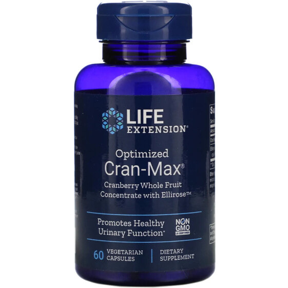 Таблетки вегетарианские Life Extension Optimized Cran-Max с экстрактом цельного клюквы Ellirose, 60 шт