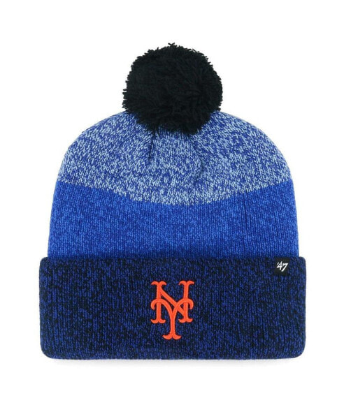 Men's Royal New York Mets Darkfreeze Cuffed Knit Hat with Pom