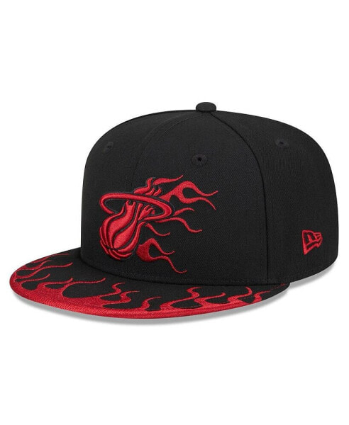 Бейсболка кепка New Era Miami Heat 2024 NBA All-Star Game Rally Drive Flames 9FIFTY Snapback Hat