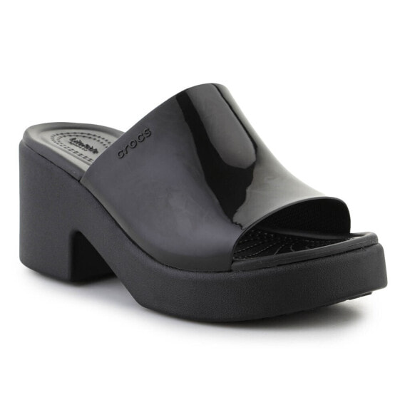 Crocs Brooklyn Slide High Shine Heel Black