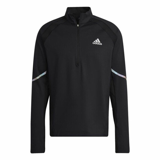 Толстовка спортивная мужская Adidas Fast 1/2 Zip Чёрная