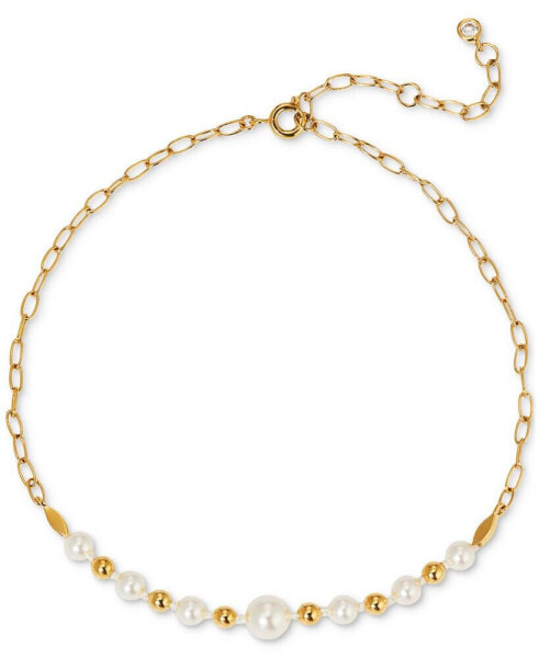 AJOA by 18k Gold-Plated Imitation Pearl Ankle Bracelet