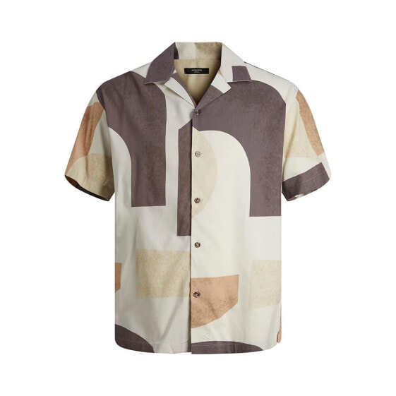Рубашка Jack & Jones Blackarnaby Print Resort Plus Size с коротким рукавом