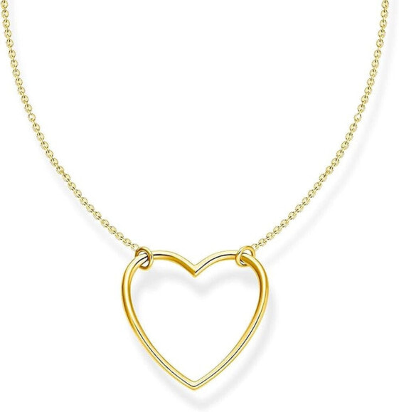 THOMAS SABO Damen Halskette mit Anhänger Charming Herz gold KE2022-413-39-L45V